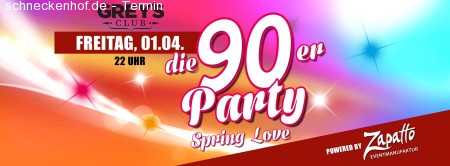 90er Party im Grey´s Club Werbeplakat