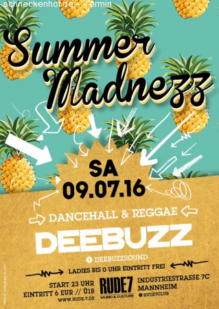 Summer Madnezz - Tropical Dancehall Werbeplakat
