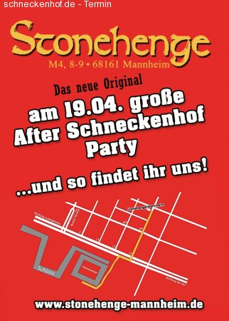 After Schneckenhof Party Werbeplakat