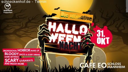 Halloween@Café EO Schloss Mannheim Werbeplakat