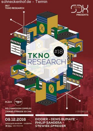 SDX Techno Pres. Tkno Research #18 Werbeplakat