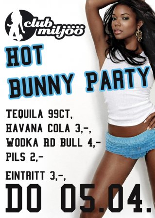 Hot Bunny Party Werbeplakat