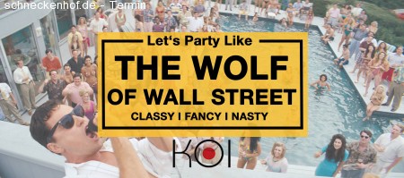 Wolf of Wall Street Party Werbeplakat