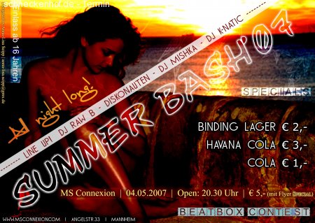 3.Summer Bash Werbeplakat