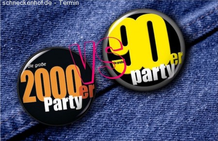 90er vs. 2000er Party Werbeplakat