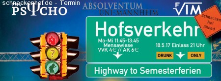 Hofsverkehr – Highway to Semesterferien Werbeplakat