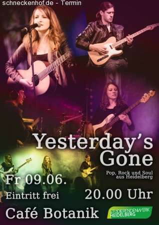 Botanik-Live-Konzert: „Yesterday’s Gone“ Werbeplakat