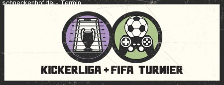Tischkicker (Ligaspieltag) & FIFA Turn Werbeplakat