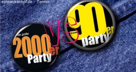 90er vs 2000er Party Werbeplakat