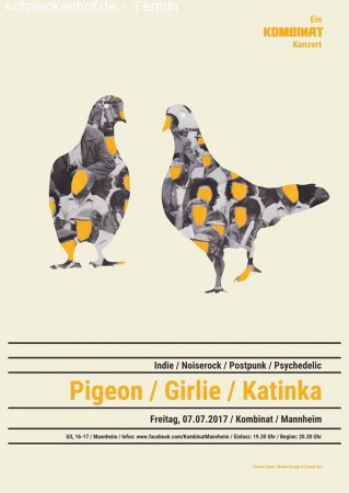 Konzert: Pigeon - Girlie - Katinka Werbeplakat