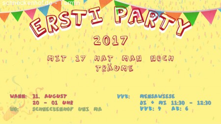 Ersti Party - Fotobox Werbeplakat