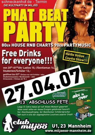 Phatbeat Party ABI Special Werbeplakat