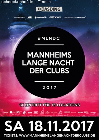 MLNDC - Mannheims lange Nacht der Clubs Werbeplakat